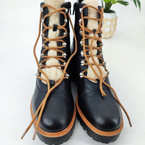 Nine West Women’s Black Faux Fur Boot Size 10 - Picture 9 of 11